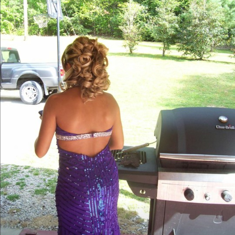 Cache purple prom dress size xs worn once
